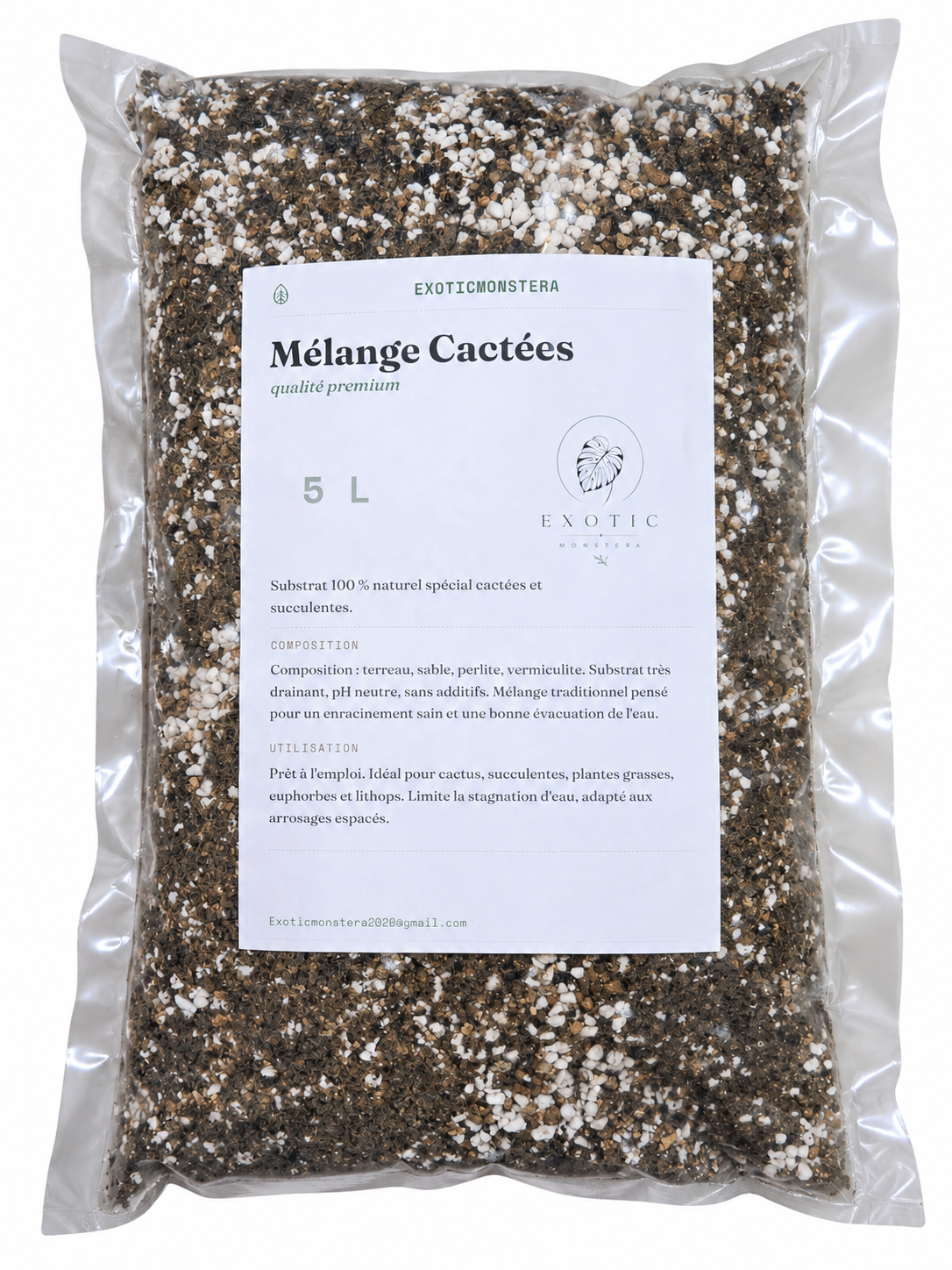 Mélange Cactées Premium 🌵 – Substrat Ultra Drainant Idéal pour les Cactus & Plantes Grasses