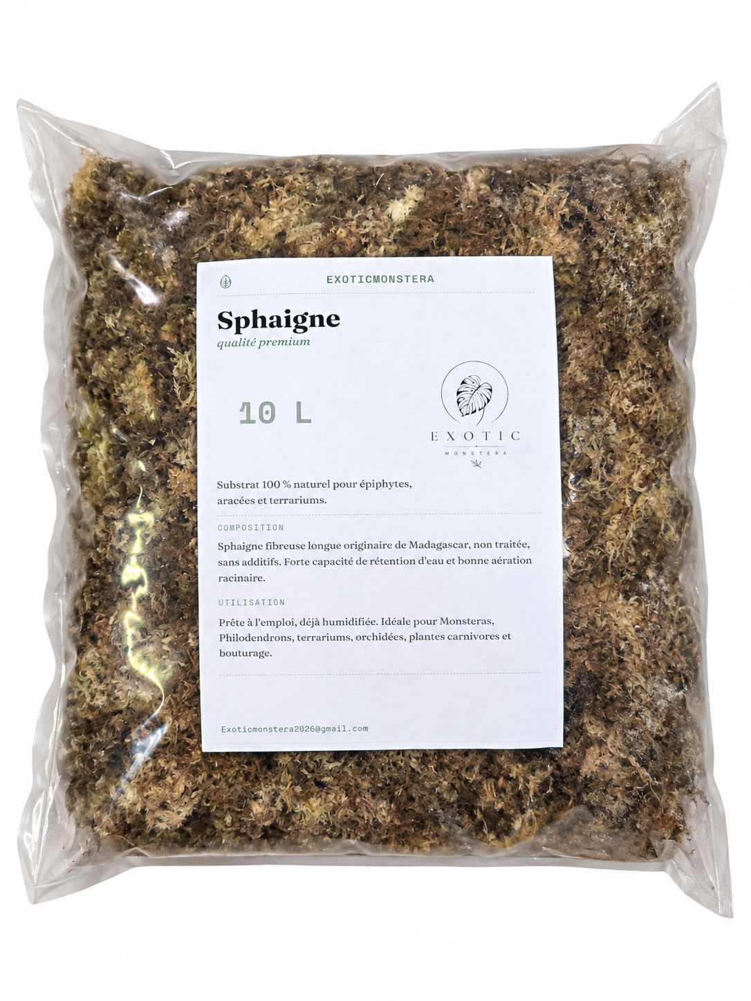 Sphaigne Premium pour Plantes Tropicales 🌿 – Idéale Pour les Monsteras, Philodendrons & Terrariums
