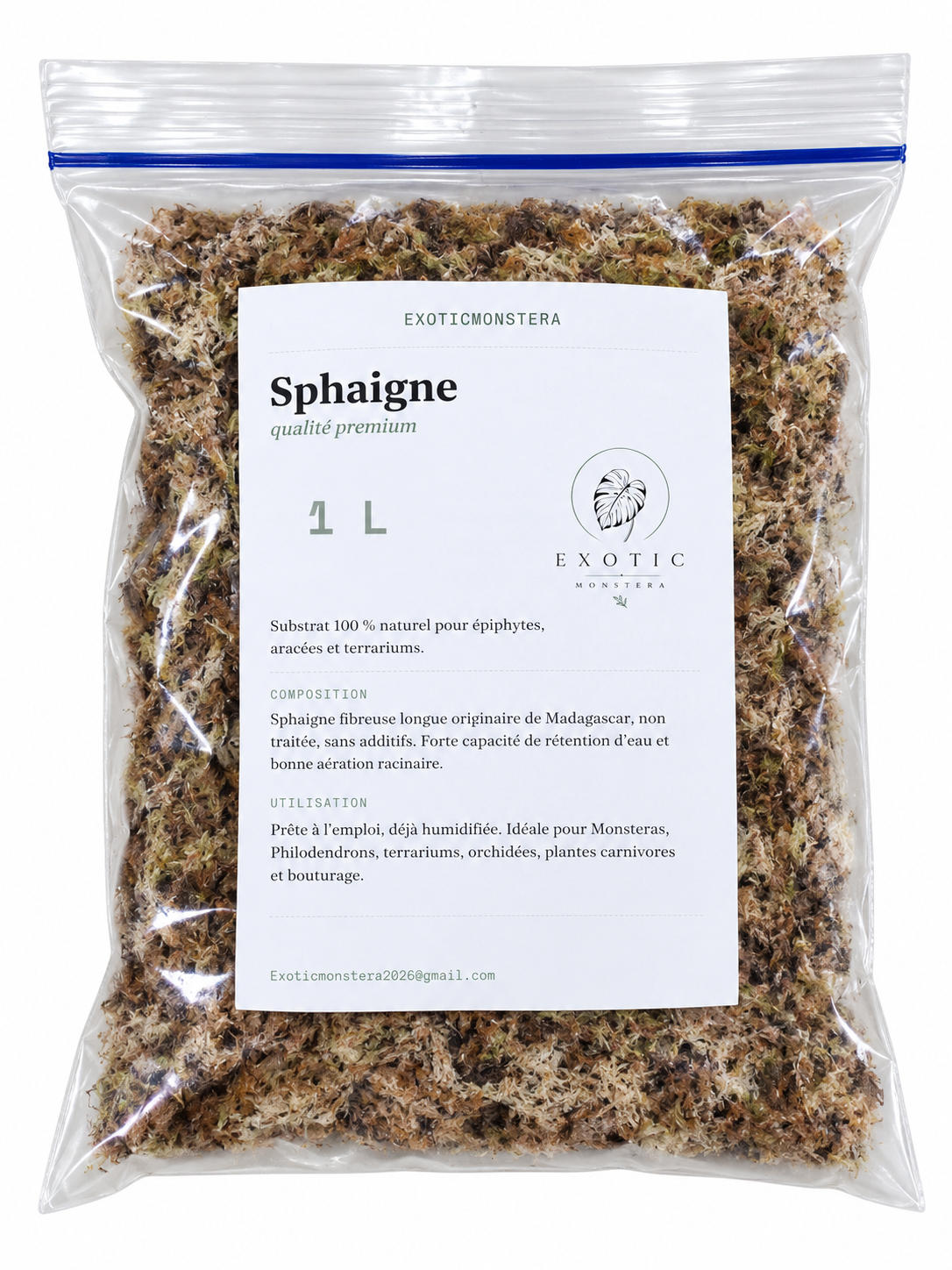 Sphaigne Premium pour Plantes Tropicales 🌿 – Idéale Pour les Monsteras, Philodendrons & Terrariums
