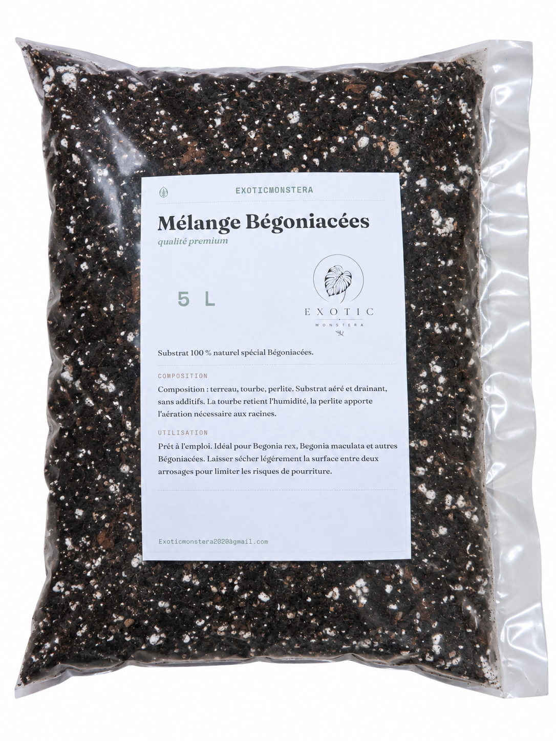 Mélange Bégoniacées Premium 🌿 – Substrat Léger & Aéré Idéal pour les Bégonias & Plantes Sensibles