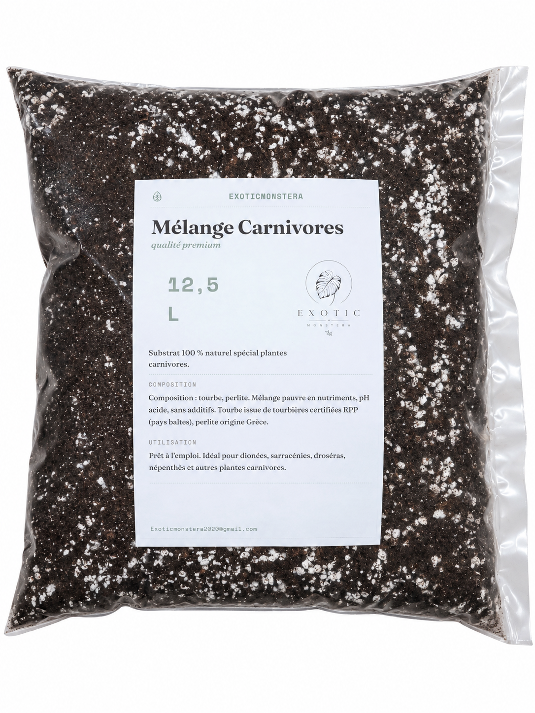 Mélange Plantes Carnivores Premium 🪴 – Substrat Spécial Sans Engrais (Dionaeas, Droseras, Sarracenias)