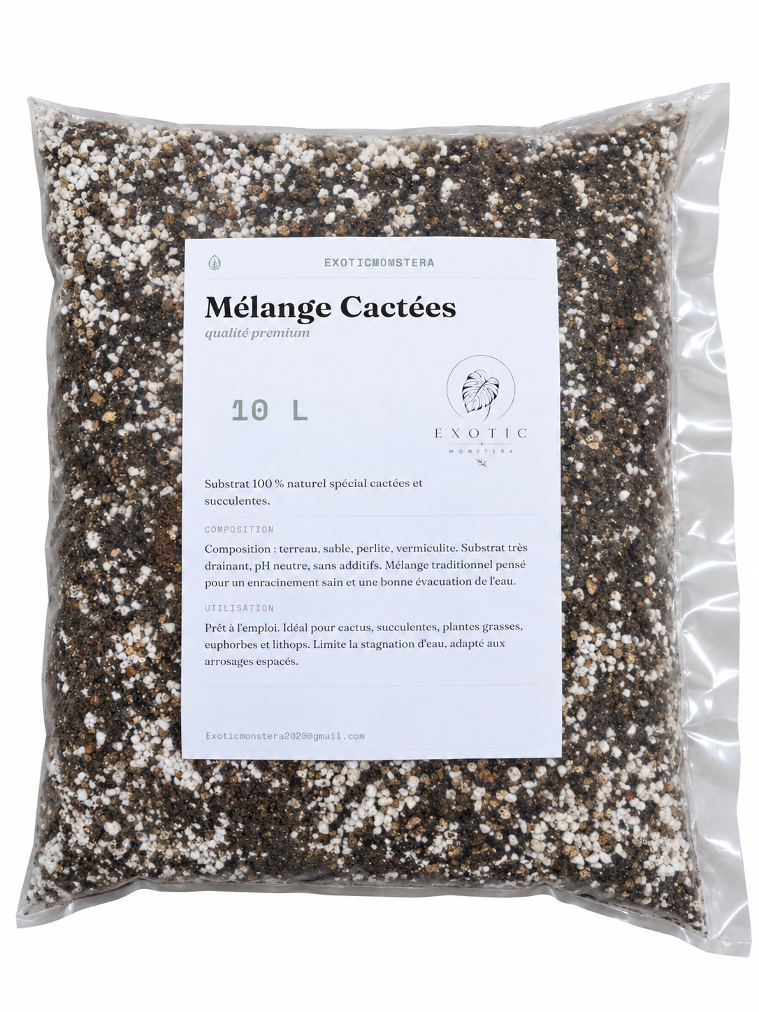 Mélange Cactées Premium 🌵 – Substrat Ultra Drainant Idéal pour les Cactus & Plantes Grasses