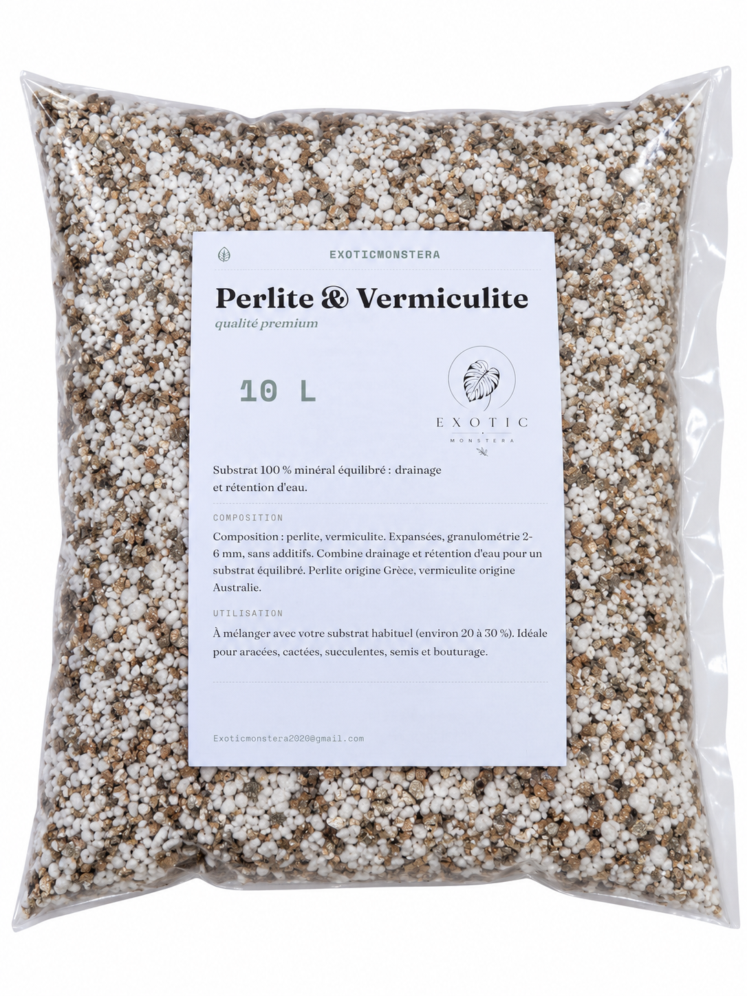 Mélange Perlite & Vermiculite Premium 🌿 – Drainage + Rétention d’Eau Idéal pour les Boutures & Plantes