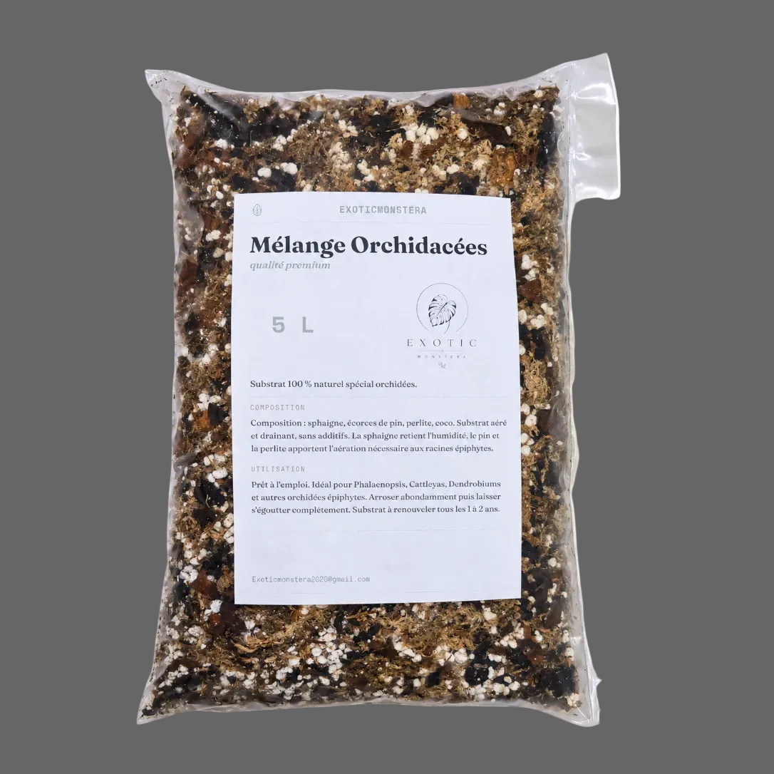 Mélange Orchidacées Premium 🌸 – Substrat Aéré Idéal pour les Orchidées & Racines Saines