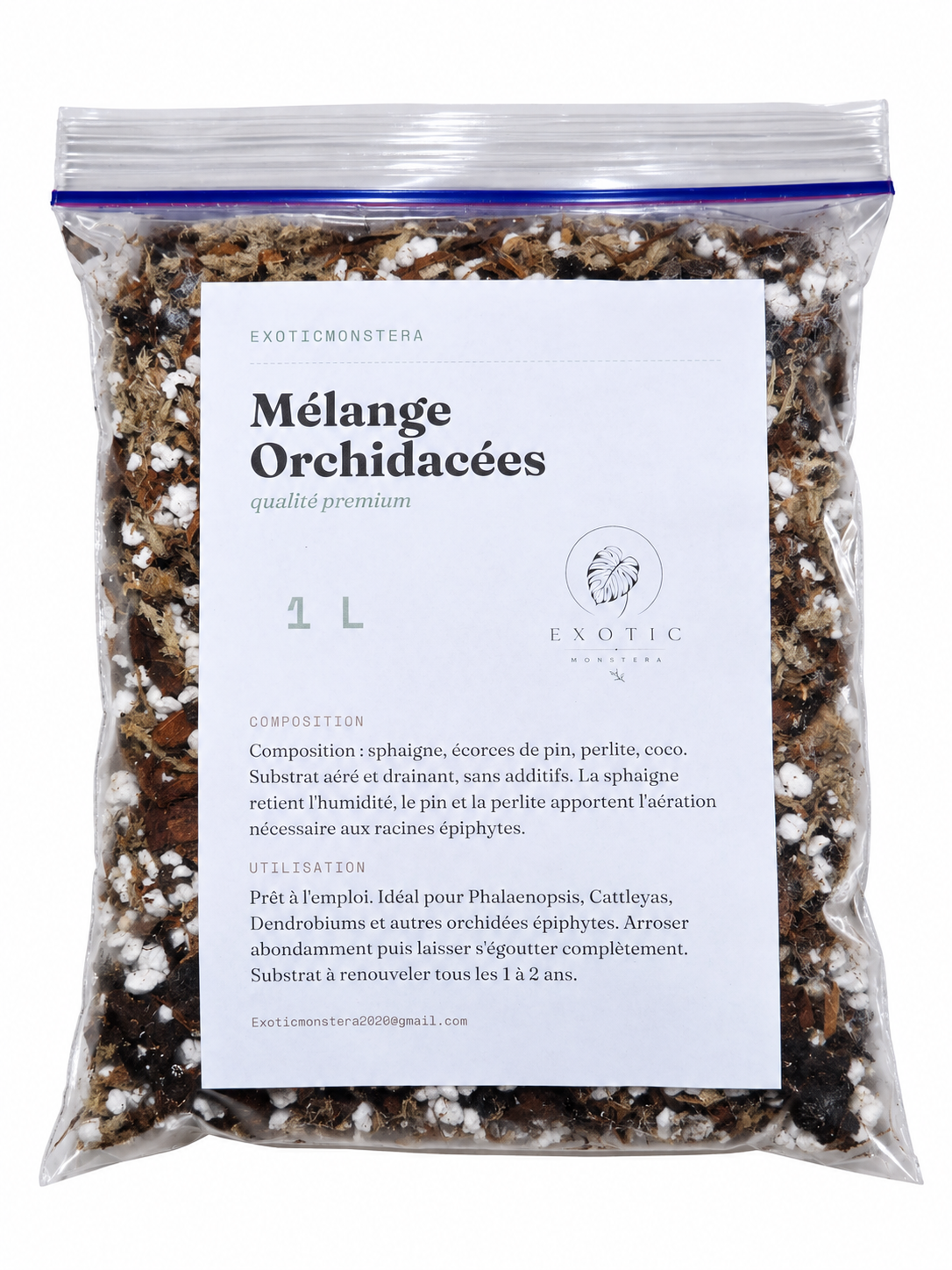 Mélange Orchidacées Premium 🌸 – Substrat Aéré Idéal pour les Orchidées & Racines Saines