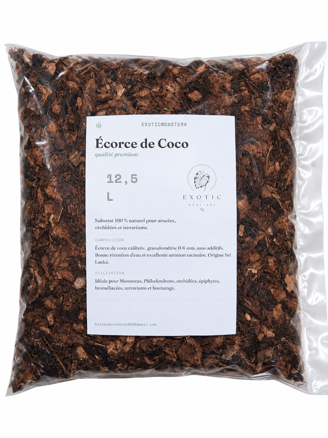 Écorces de Coco Premium 🌿 – Substrat Naturel Drainant Idéal pour les Monsteras, Orchidées & Plantes Tropicales