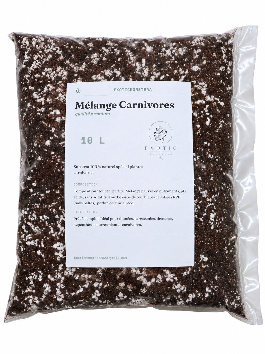 Mélange Plantes Carnivores Premium 🪴 – Substrat Spécial Sans Engrais (Dionaeas, Droseras, Sarracenias)