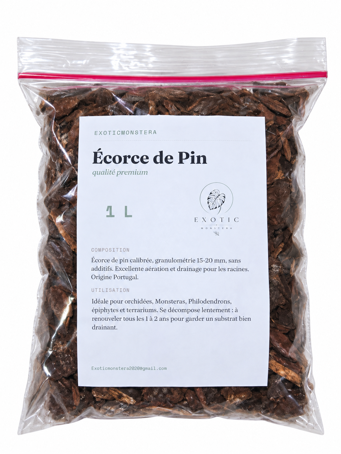 Écorces de Pin Premium 🌿 – Substrat Drainant Naturel Idéal pour les Orchidées, Monsteras & Plantes Tropicales