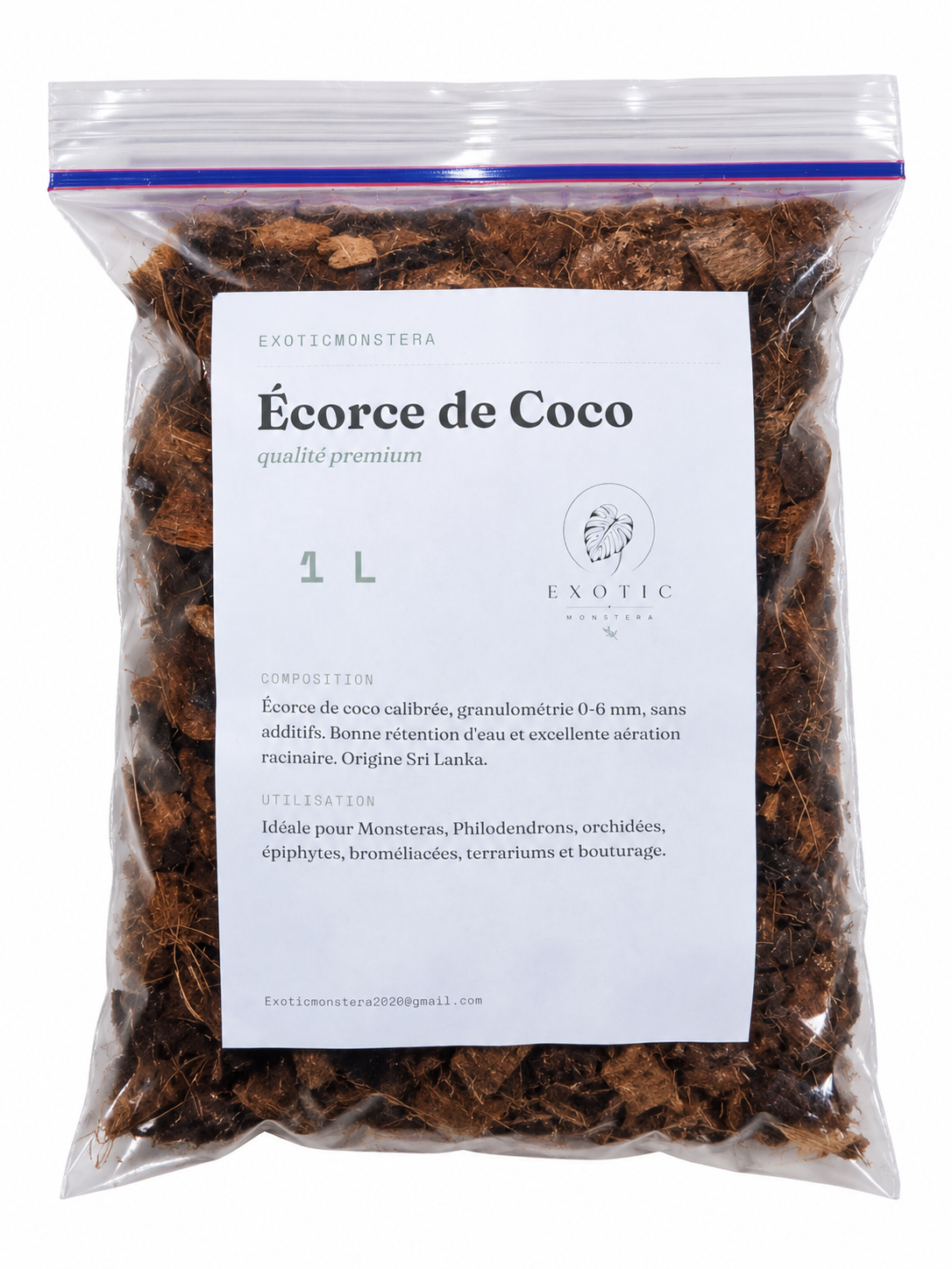 Écorces de Coco Premium 🌿 – Substrat Naturel Drainant Idéal pour les Monsteras, Orchidées & Plantes Tropicales