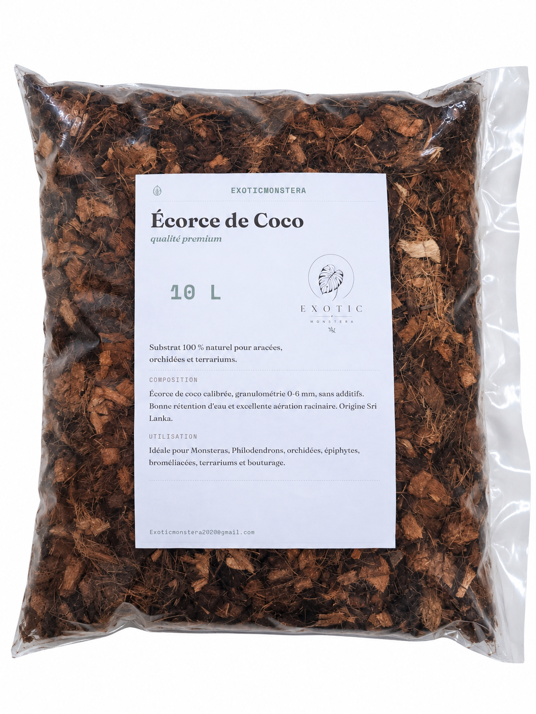 Écorces de Coco Premium 🌿 – Substrat Naturel Drainant Idéal pour les Monsteras, Orchidées & Plantes Tropicales