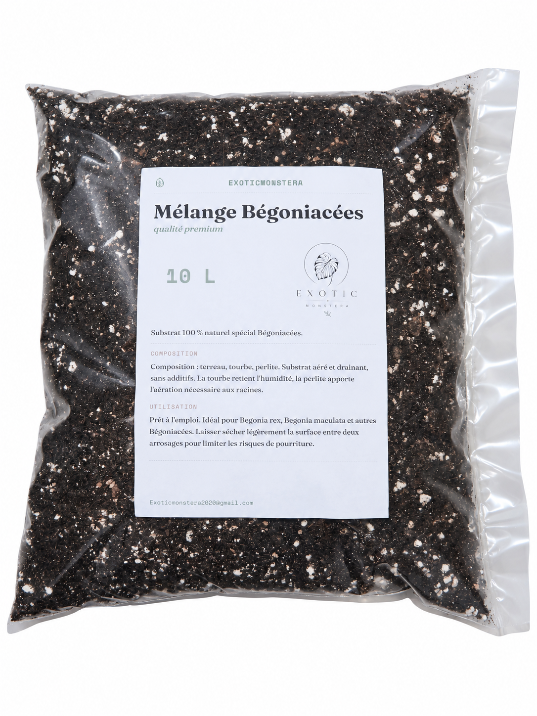 Mélange Bégoniacées Premium 🌿 – Substrat Léger & Aéré Idéal pour les Bégonias & Plantes Sensibles