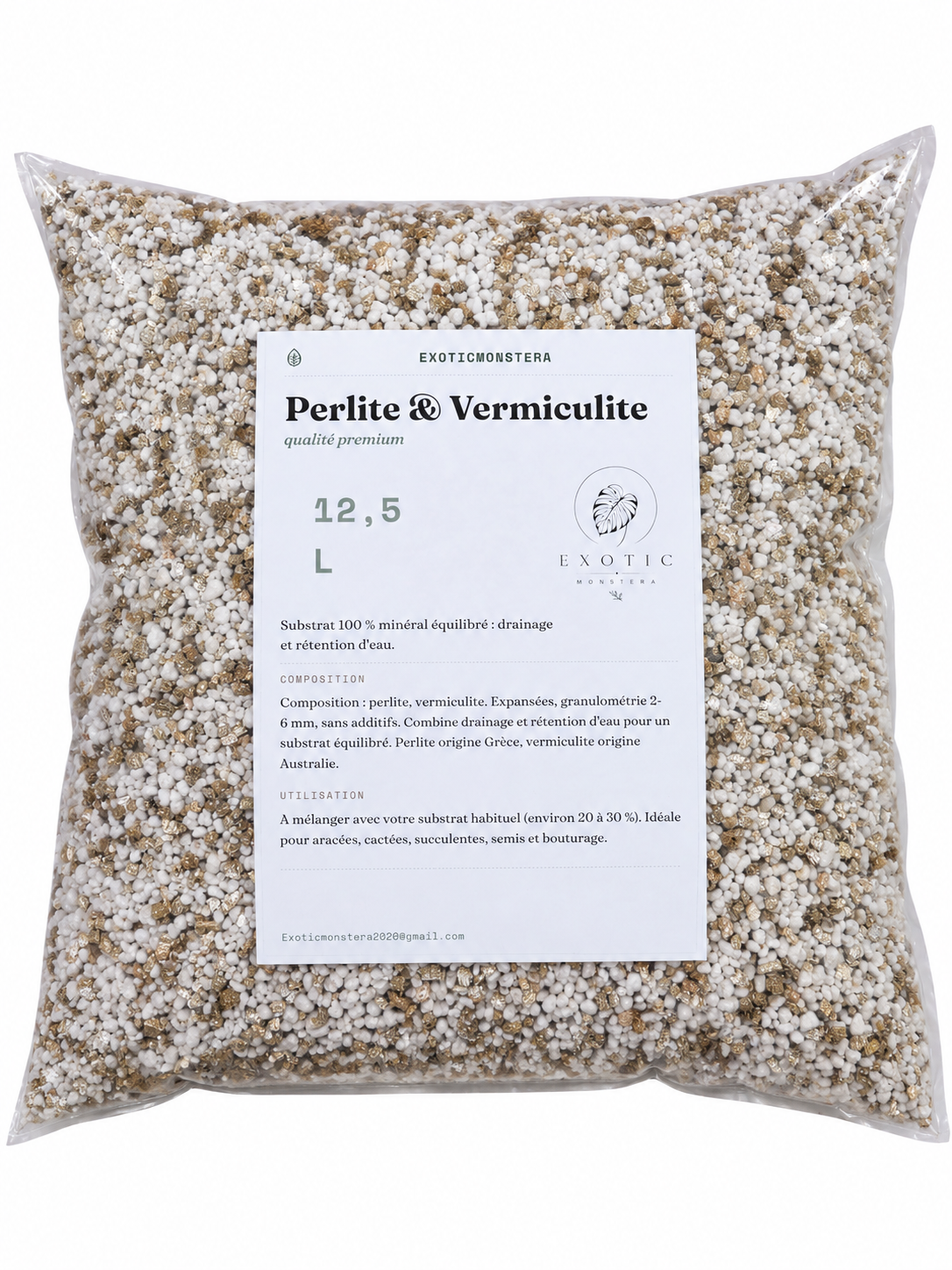 Mélange Perlite & Vermiculite Premium 🌿 – Drainage + Rétention d’Eau Idéal pour les Boutures & Plantes
